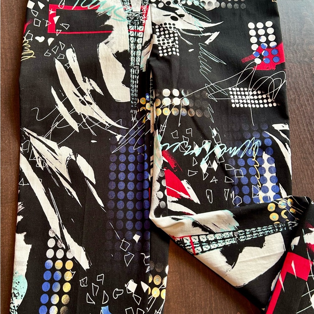 LISETTE Abstract Multicolor Graphic Pants